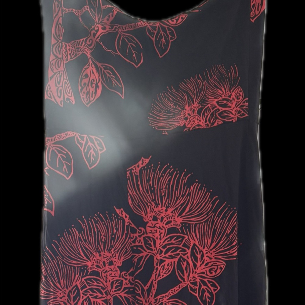 Black Dress with Red Ohi’a Romper